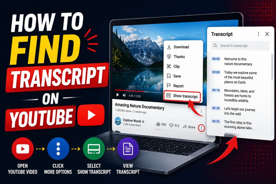 How to Find Transcript on YouTube: Step-by-Step Guide